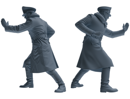 MRY-SFW LYGR704 WWII German Army Training Scene Six-Person Officer Combat Group