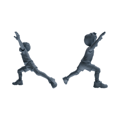 MRY-SFW LYTR819 Child Basketball Player Figure Modern Model 6 pcs Miniature Car Diorama Figures Scene Props Accessories Resin