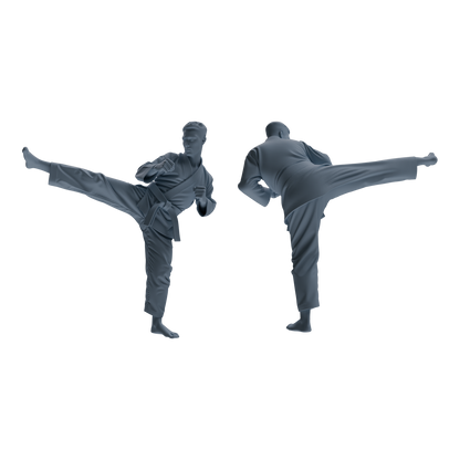 MRY-SFW LYTR816 Karate Female Athlete Figure Modern Model 6 pcs Miniature Car Diorama Figures Scene Props Accessories Resin