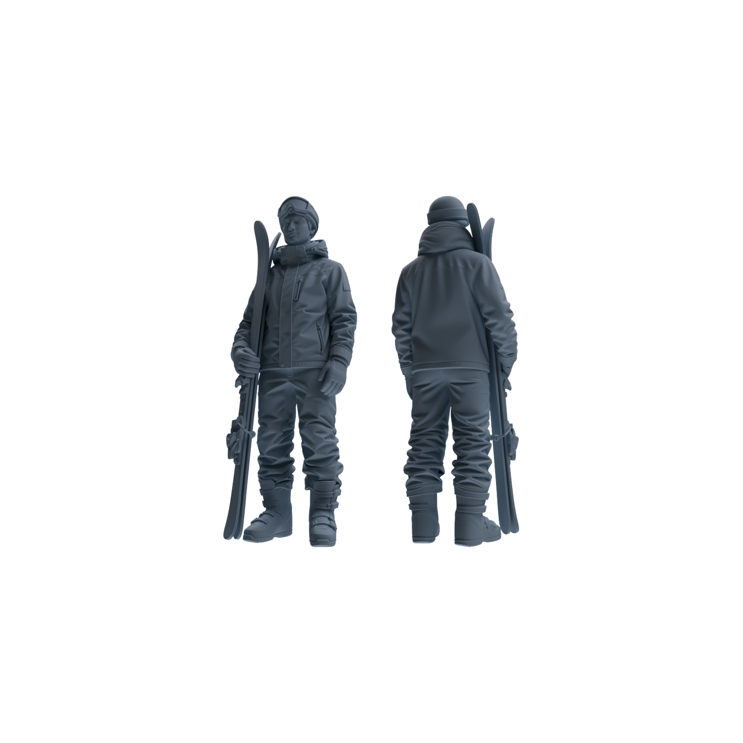 MRY-SFW LYTR786 Skiing Figure Modern Model 4 pcs Miniature Car Diorama Figures Scene Props Accessories Resin