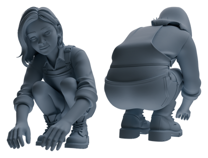 MRY-SFW LYTR910 Farm Girl Multi-pose Modern Model 4 pcs