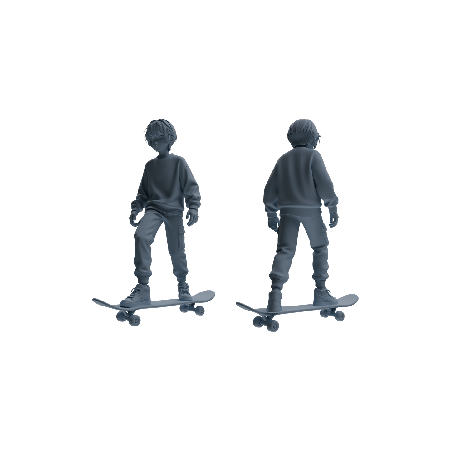 MRY-SFW LYTR800 Skateboard Figure Modern Model 5 pcs Miniature Car Diorama Figures Scene Props Accessories Resin