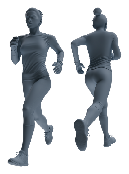 MRY-SFW LYTR826 Track and Field Runner Figure Modern Model 5 pcs Miniature Car Diorama Figures Scene Props Accessories Resin