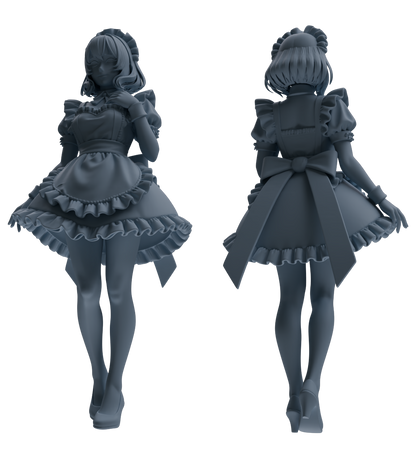 MRY-SFW LYTR876 Maid Uniform Girl Figure Modern Model 4 pcs