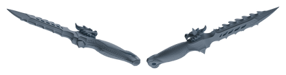 MRY-SFW LYGS400 Dragon Head Shaped Knife Weapon Modern Model 5 pcs