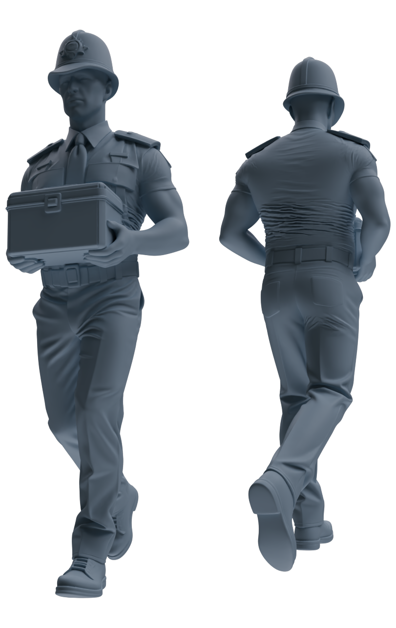 MRY-SFW LYGR799 Modern British Police Six-Person Carrying Group