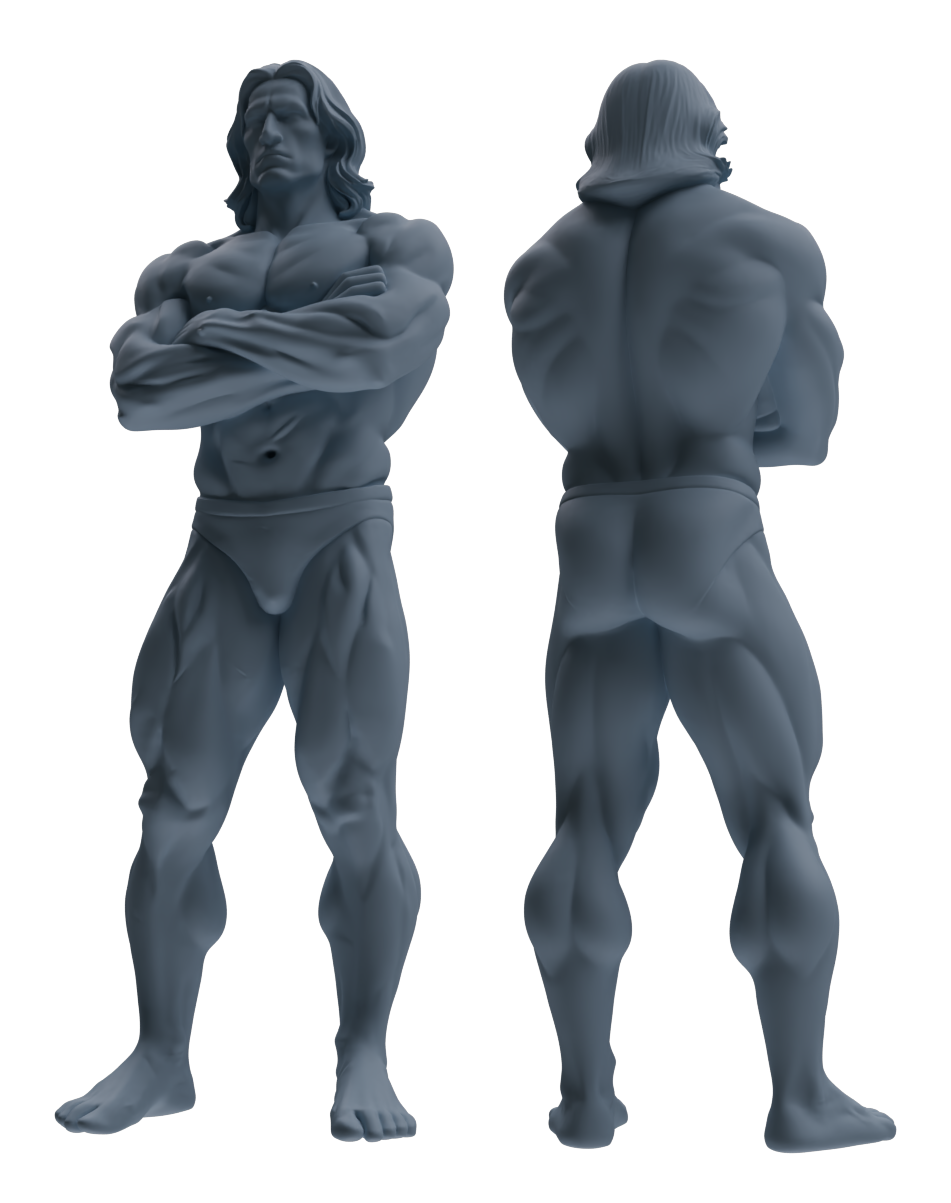 MRY-SFW LYTR829 Male Bodybuilder Figure Modern Model 6 pcs Miniature Car Diorama Figures Scene Props Accessories Resin
