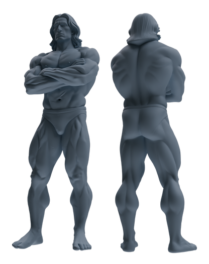 MRY-SFW LYTR829 Male Bodybuilder Figure Modern Model 6 pcs Miniature Car Diorama Figures Scene Props Accessories Resin