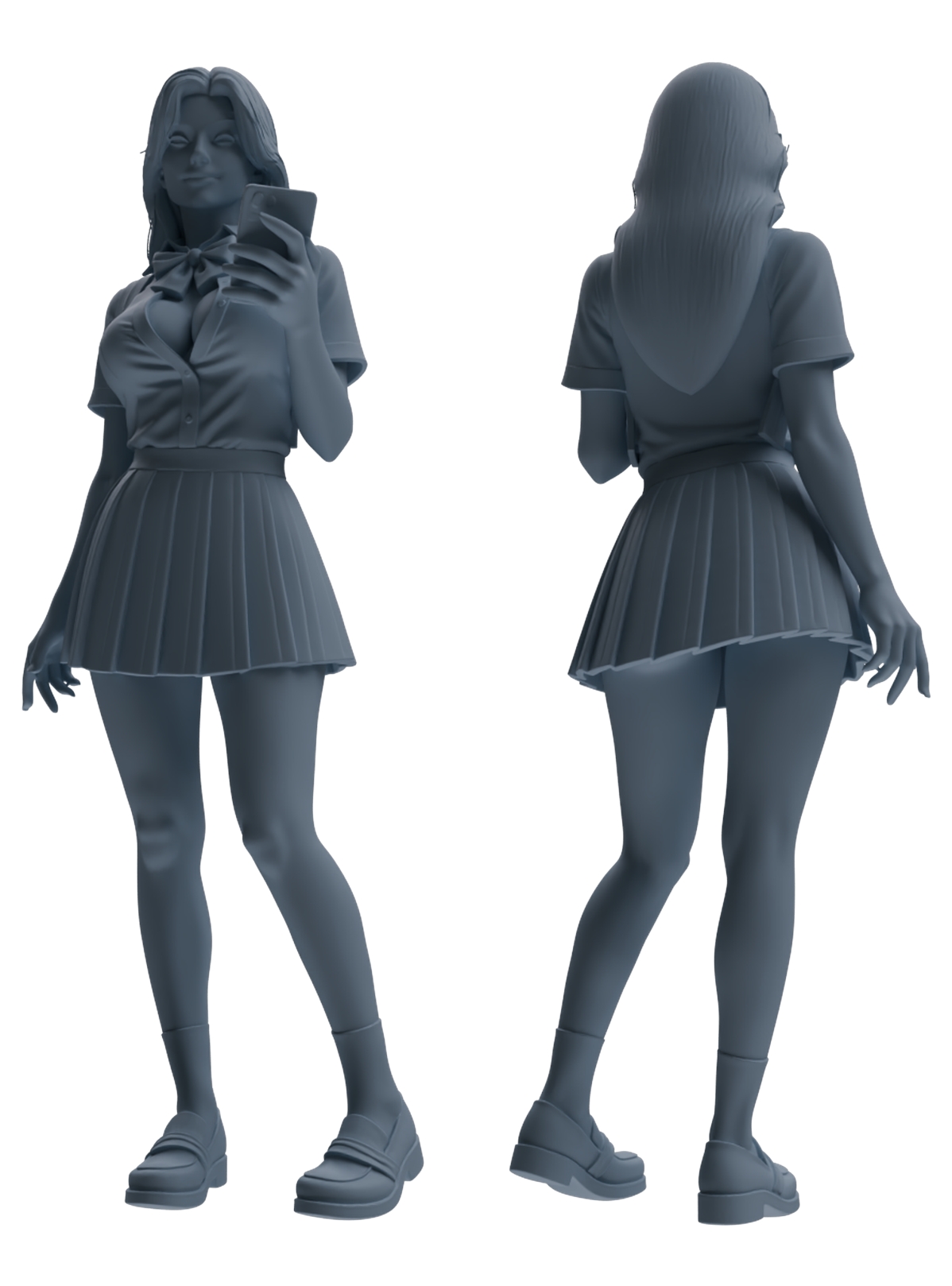 MRY-SFW LYTR850 Blazer JK Uniform School Girl Figure Modern Model 4 pcs Miniature Car Diorama Figures Scene Props Accessories Resin