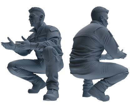 MRY-SFW LYGR683 Modern U.S. Military Six-Person Crouching Position