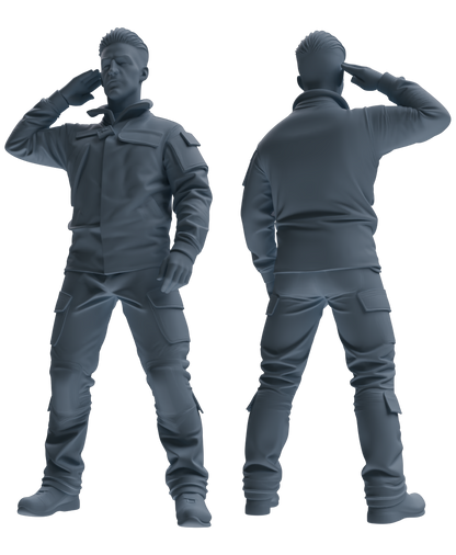 MRY-SFW LYGR694 Modern U.S. Military Six-Person Saluting Group