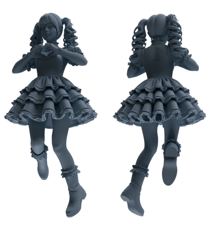 MRY-SFW LYTR873 Lolita Girl Figure Modern Model 4 pcs