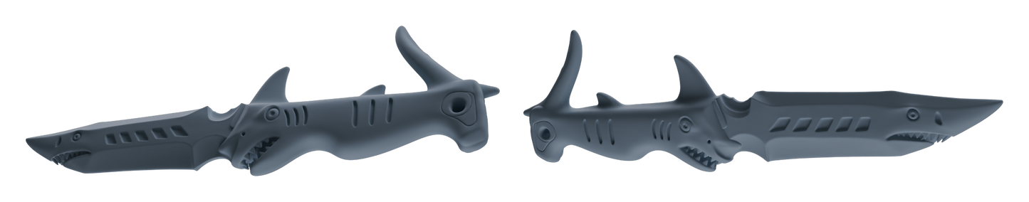 MRY-SFW LYGS394 Shark Shaped Knife Weapon Modern Model 5 pcs