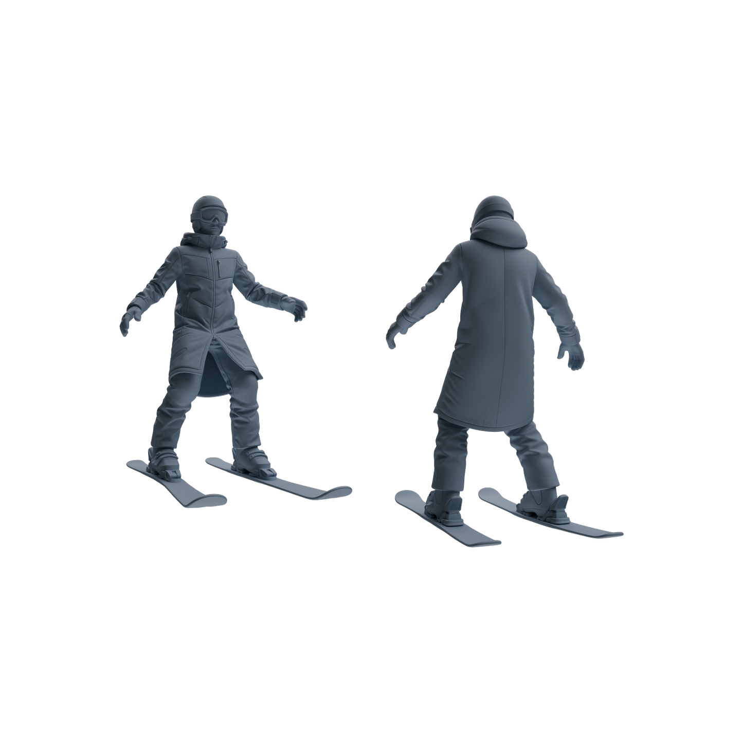 MRY-SFW LYTR803 Skiing Figure Modern Model 6 pcs Miniature Car Diorama Figures Scene Props Accessories Resin