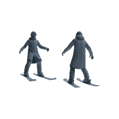 MRY-SFW LYTR803 Skiing Figure Modern Model 6 pcs Miniature Car Diorama Figures Scene Props Accessories Resin