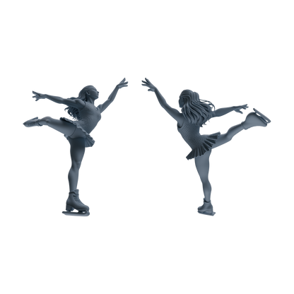 MRY-SFW LYTR801 Figure Skating Figure Modern Model 6 pcs Miniature Car Diorama Figures Scene Props Accessories Resin