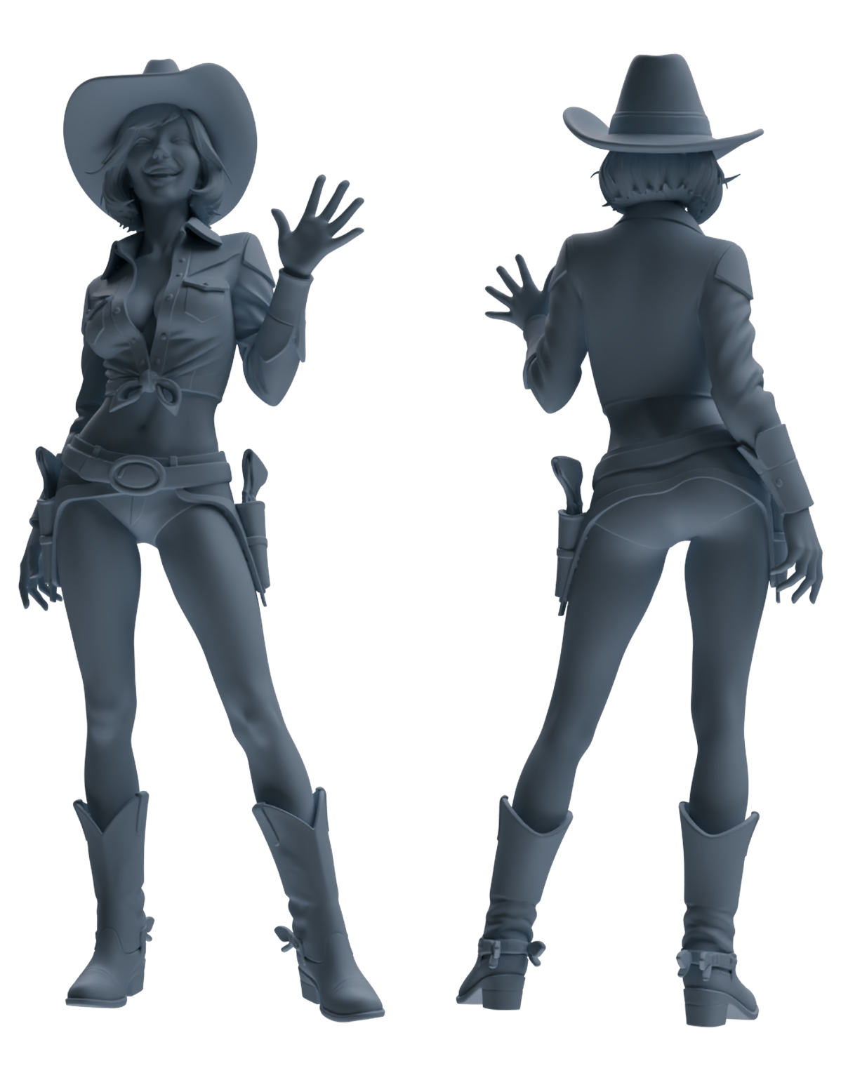 MRY-SFW LYTR891 Western Cowgirl Modern Model 4 pcs