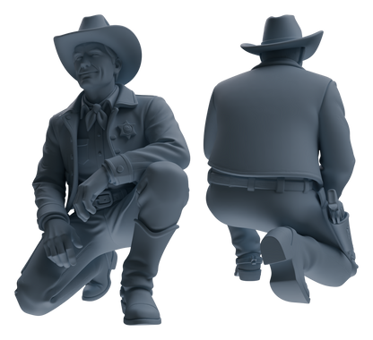 MRY-SFW LYTR918 Western Cowboy Sheriff Multi-pose Modern Model 4 pcs