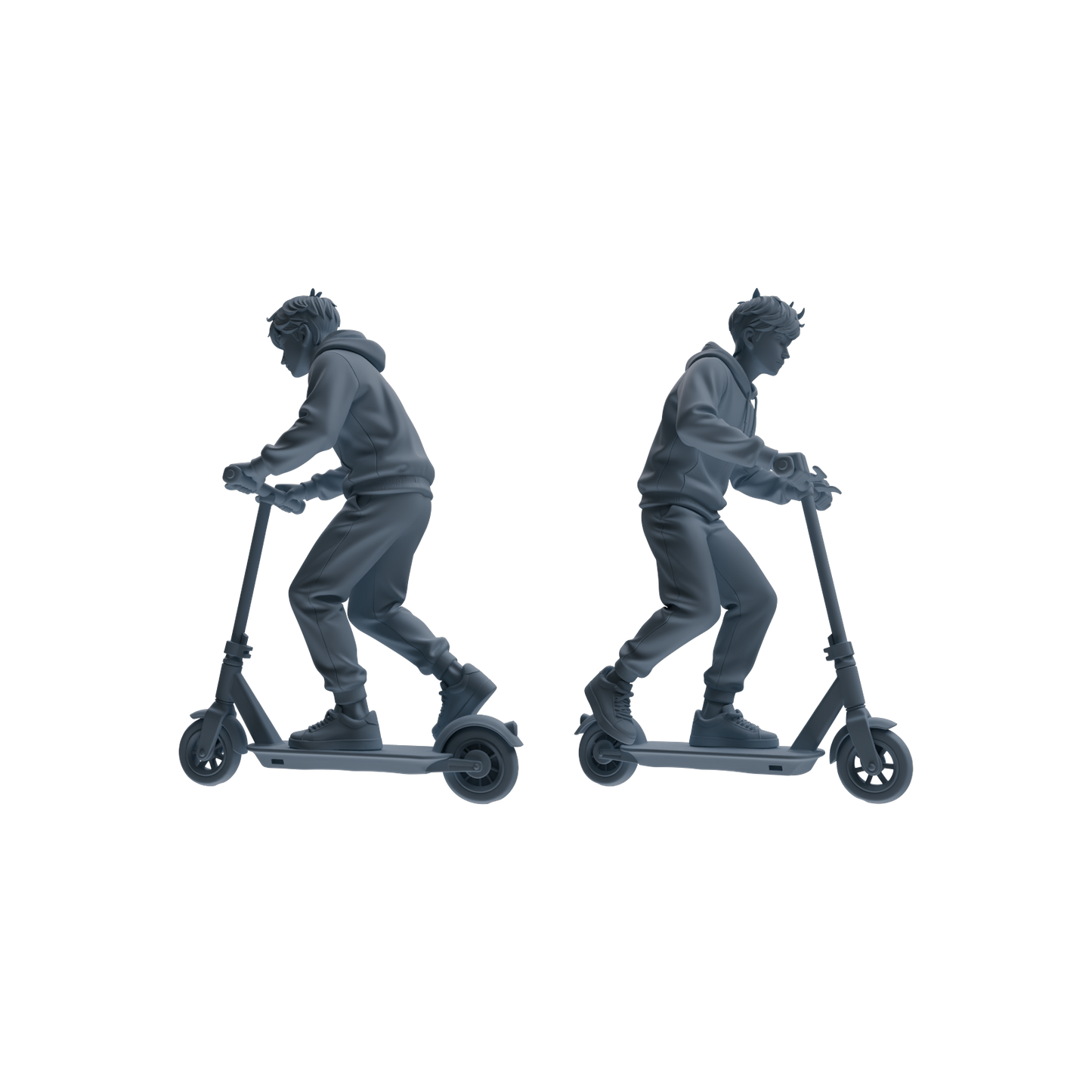 MRY-SFW LYTR788 Skateboard Scooter Figure Modern Model 4 pcs Miniature Car Diorama Figures Scene Props Accessories Resin