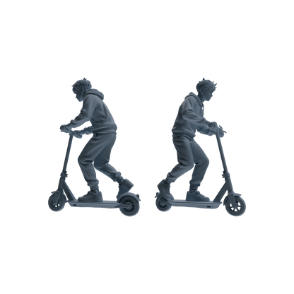 MRY-SFW LYTR788 Skateboard Scooter Figure Modern Model 4 pcs Miniature Car Diorama Figures Scene Props Accessories Resin