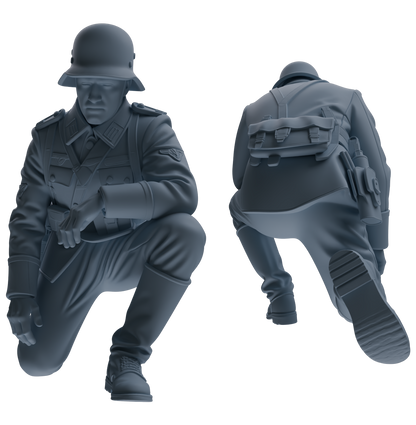 MRY-SFW SSTR205 Miniatures Soldier Model Kit Multi-Pose Modern & WWII Soldier Model 6 pcs