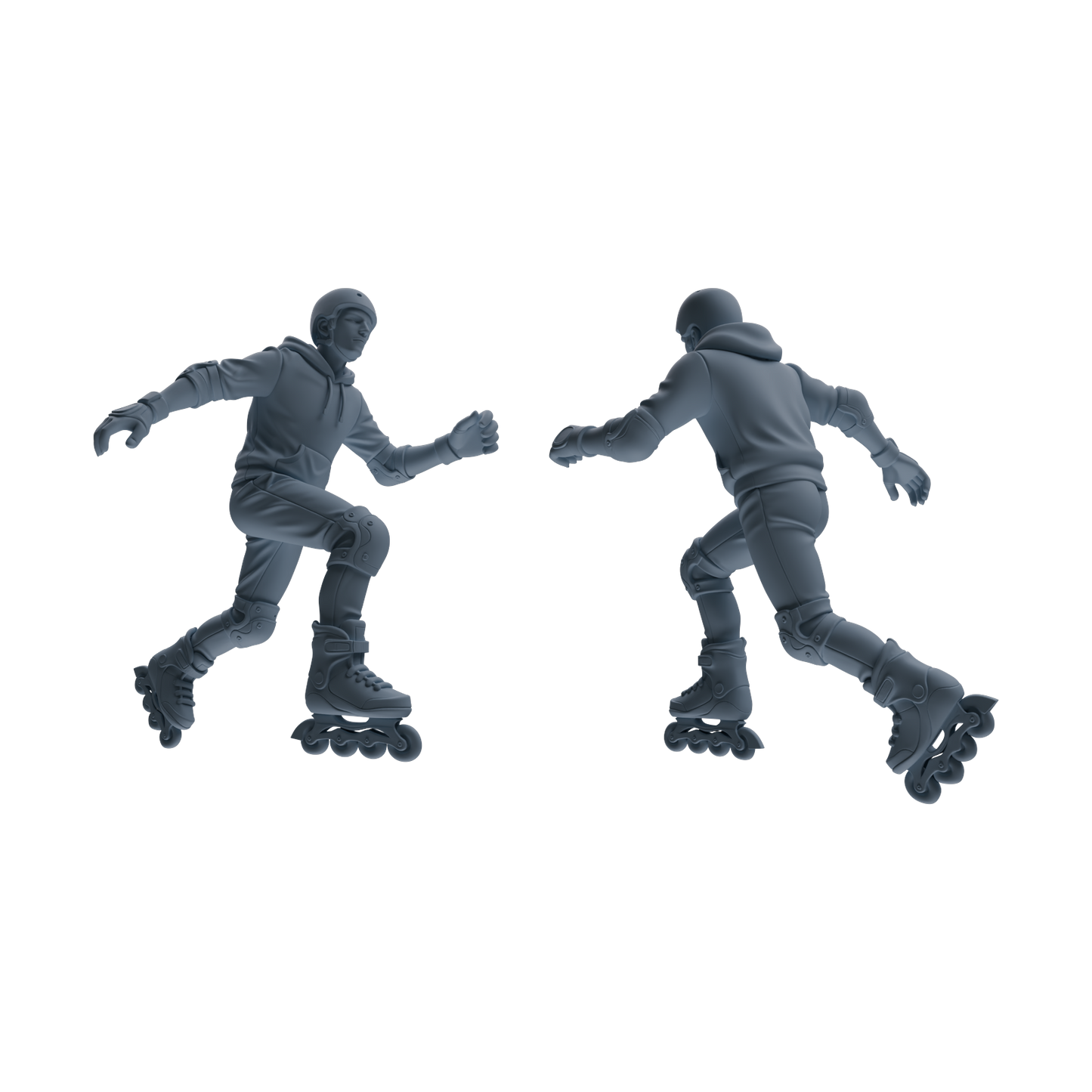 MRY-SFW LYTR799 Roller Skating Figure Modern Model 5 pcs Miniature Car Diorama Figures Scene Props Accessories Resin