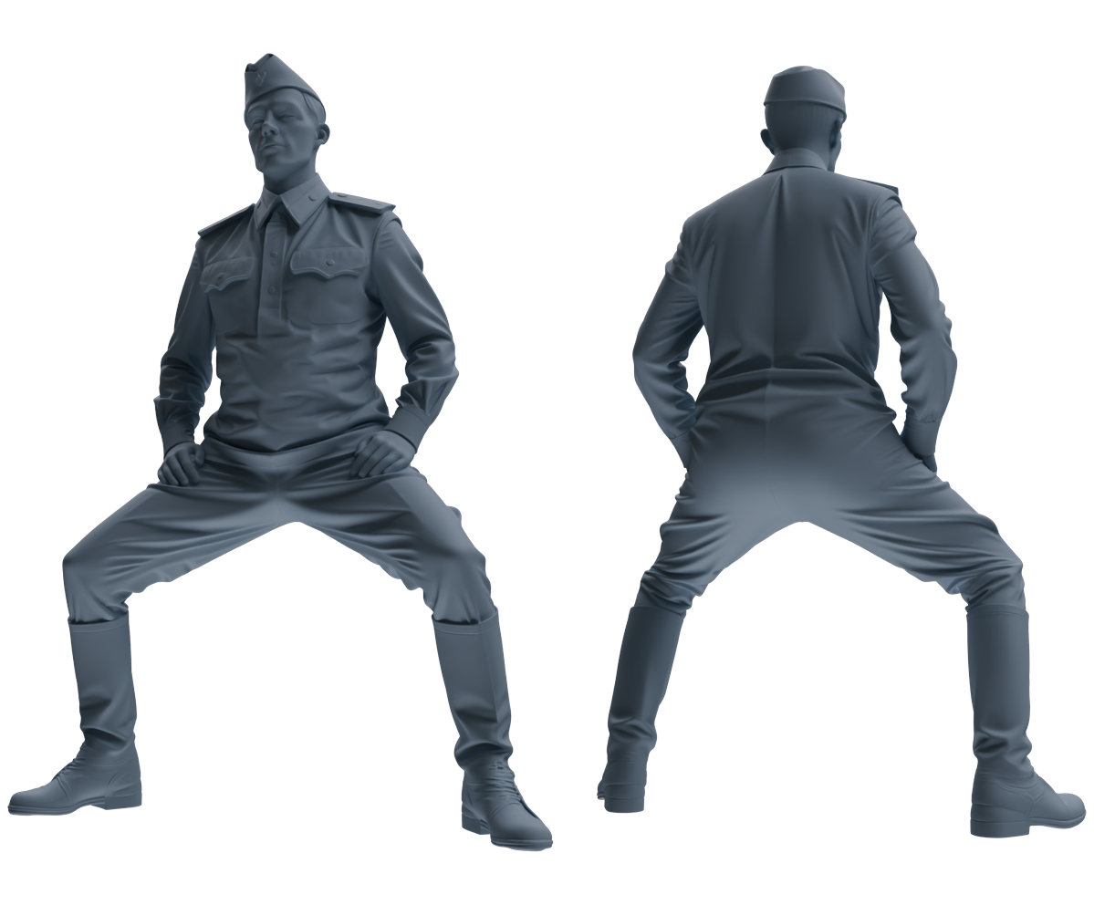 MRY-SFW LYGR728 WWII Soviet Army War Scene Six-Person Physical Training Group