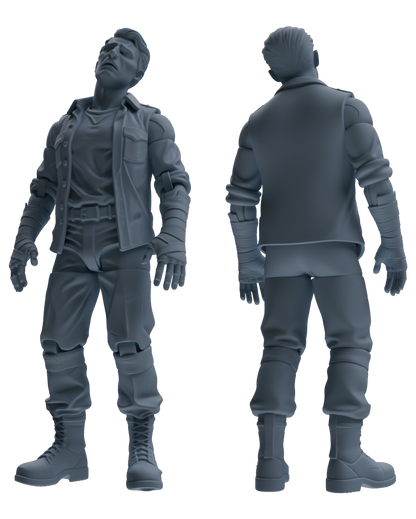 MRY-SFW SSTR201 Miniatures Soldier Model Kit Multi-Pose Combat Engineer Soldier Modern Model 6 pcs