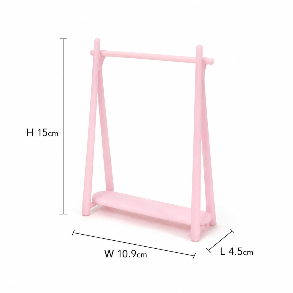 RHF0466E Children's Rounded Hanger Macaron-colored miniature furniture model mini furniture model simple girly style mini furniture miniature children's clothes hanger