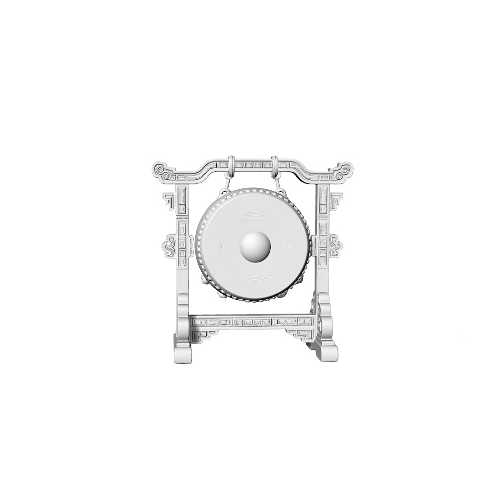 MRY-SFW LYTS530 3D Printed Chinese Ancient Palace Ornament Set, Unpainted White Resin, Miniature Dollhouse Diorama Accessories