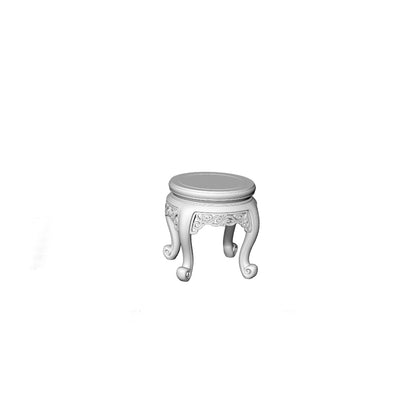 MRY-SFW LYTS522 3D Printed Chinese Classical Dressing Table Set, Unpainted White Resin, Miniature Ancient Architecture Dollhouse Diorama Accessories