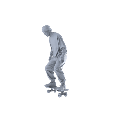 MRY-SFW LYTR553 Modern Street Skateboarders Pose Group of 6 Miniature Car Diorama Figures Scene Props Accessories Resin
