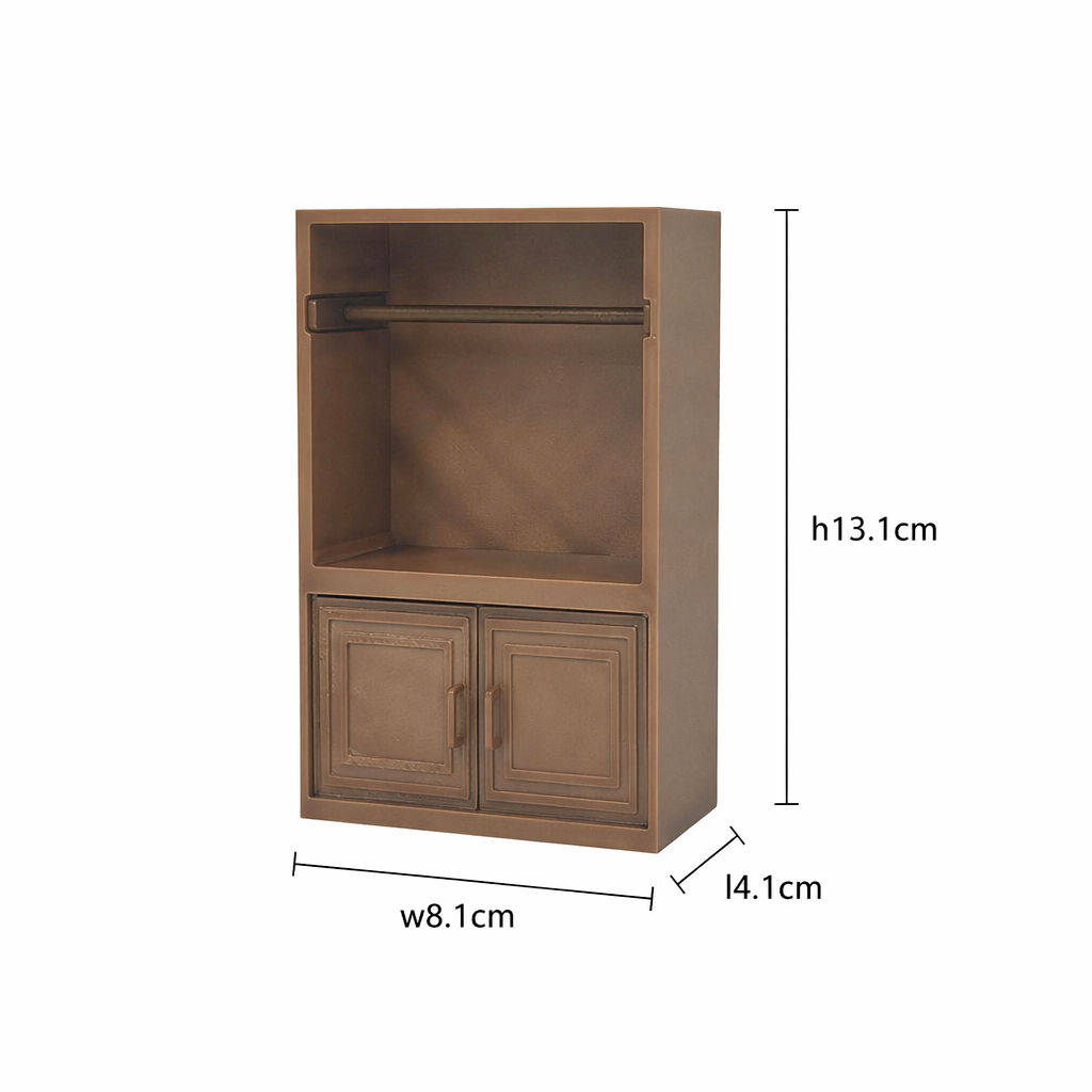 RHF0452E Mid-Century Modern Wardrobe Desktop Ornament Creative DIY Hut Furniture Dollhouse Accessories House Model Accessories Miniature Home Mini Model Dollhouse Accessories