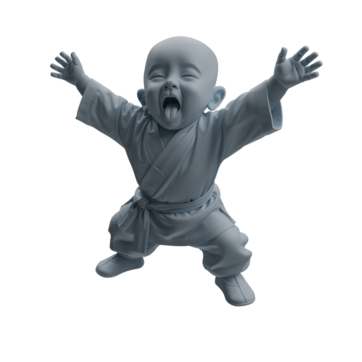 MRY-SFW LYTR1073 Cute Expression Little Monk Character Modern Model 3 pcs