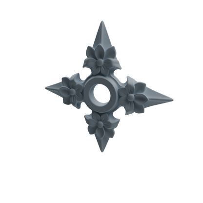 MRY-SFW LYGS452 Dragon Pattern Musket & Floral Shuriken Modern Model 4 pcs