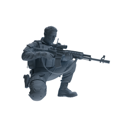 MRY-SFW SSTR181 Miniatures Soldier Model Kit Combat Soldier Pose Modern Model 6 pcs