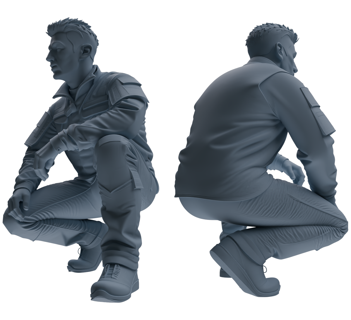 MRY-SFW LYGR683 Modern U.S. Military Six-Person Crouching Position