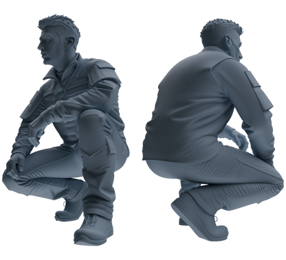 MRY-SFW LYGR683 Modern U.S. Military Six-Person Crouching Position