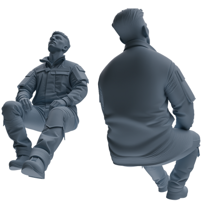 MRY-SFW LYGR695 Modern U.S. Military Seven-Person Rest Group