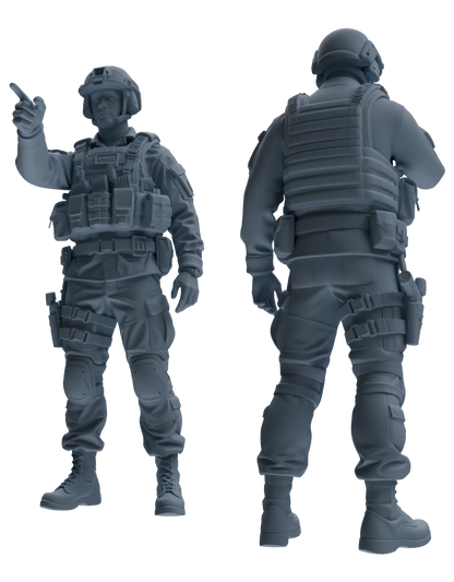 MRY-SFW SSTR197 Miniatures Soldier Model Kit Multi-Pose Soldier Modern Model 5 pcs