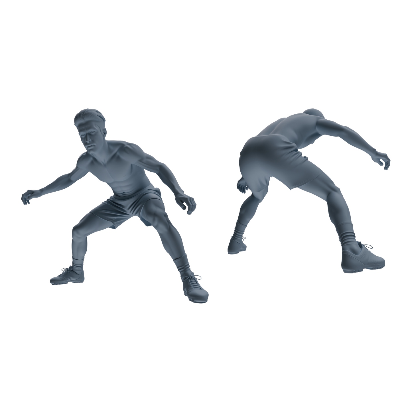 MRY-SFW LYTR812 Male Soccer Player Figure Modern Model 6 pcs Miniature Car Diorama Figures Scene Props Accessories Resin
