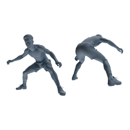 MRY-SFW LYTR812 Male Soccer Player Figure Modern Model 6 pcs Miniature Car Diorama Figures Scene Props Accessories Resin