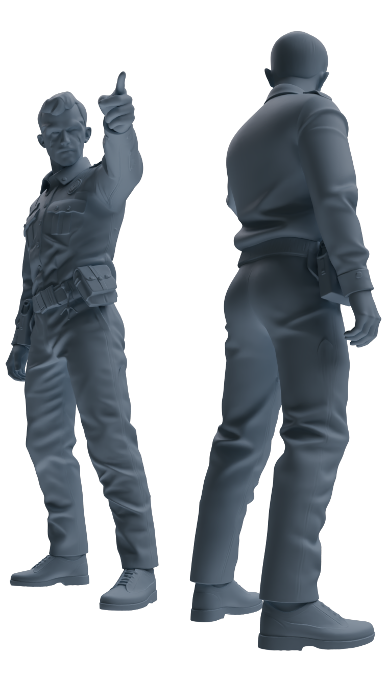 MRY-SFW LYGR680 Los Angeles Patrol Police Six-Person Training Group