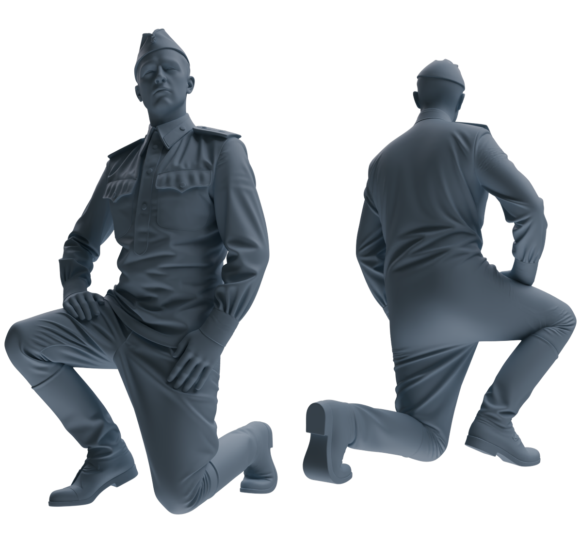 MRY-SFW LYGR730 WWII Soviet Army War Scene Six-Person Criticism Group