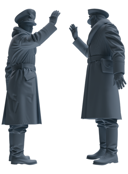 MRY-SFW LYGR713 WWII German Army Officer War Scene Six-Person Advancing Group