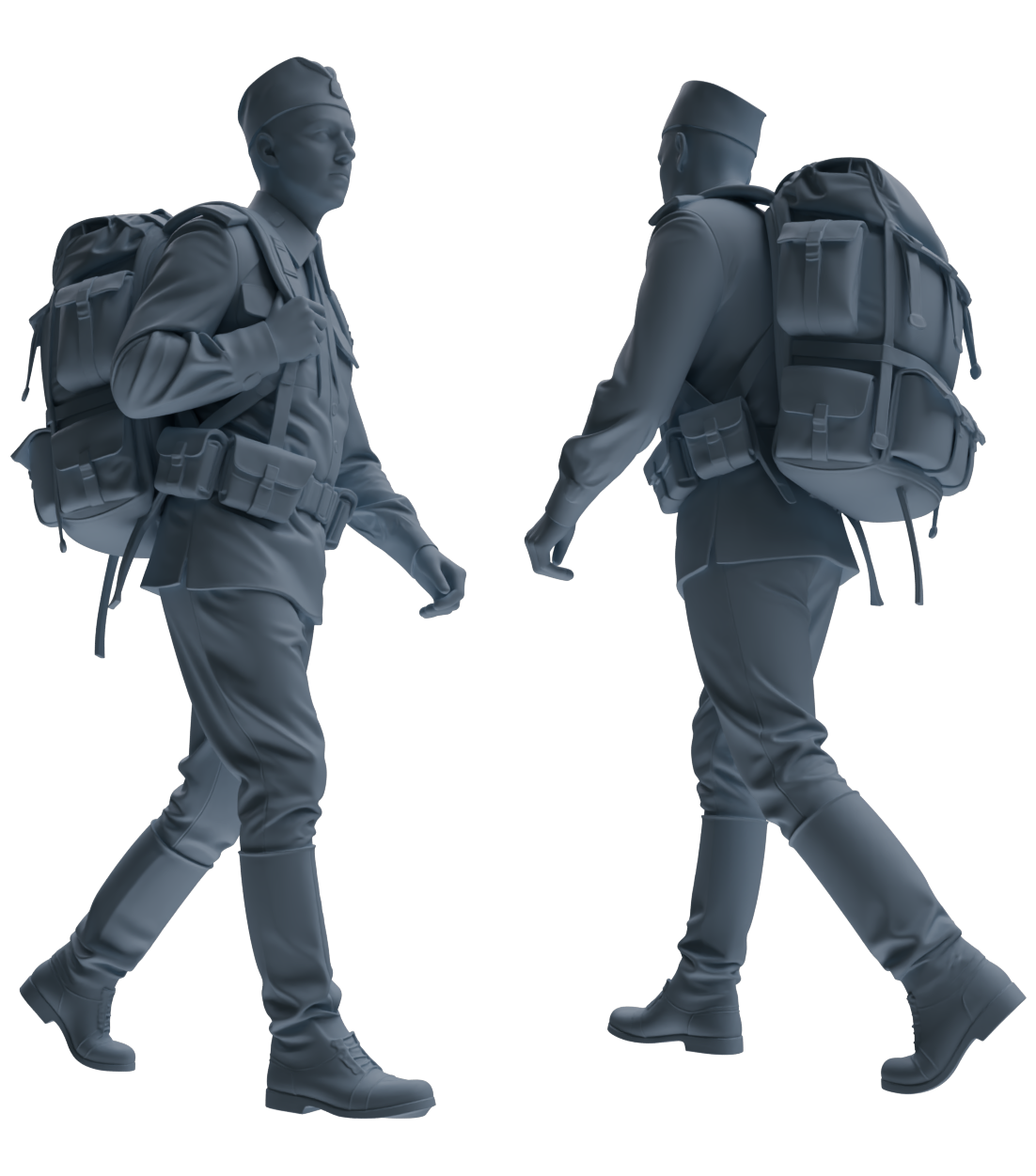 MRY-SFW LYGR727 WWII Soviet Army War Scene Six-Person Carrying Group