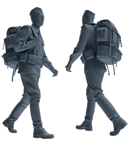 MRY-SFW LYGR727 WWII Soviet Army War Scene Six-Person Carrying Group