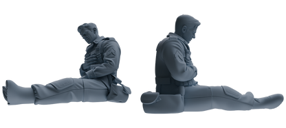 MRY-SFW SSTR192 Miniatures Soldier Model Kit Wounded Soldier Medical Pose Modern Model 6 pcs