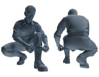 MRY-SFW SSTR175 Miniatures Soldier Model Kit Combat Soldier Pose Modern Model 6 pcs
