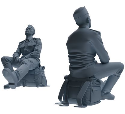 MRY-SFW LYGR734 WWII Soviet Army War Scene Seven-Person Rest Group